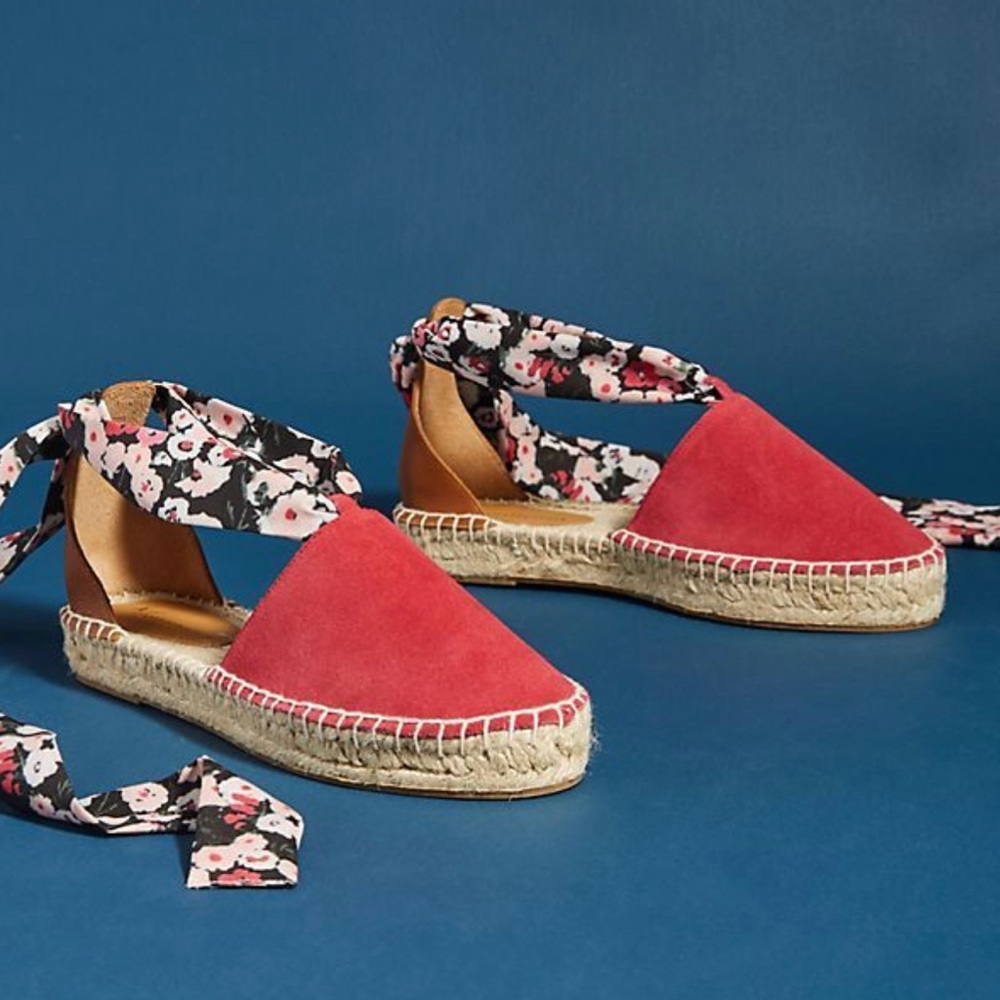 Anthropologie Vivienne Scarf Espadrilles